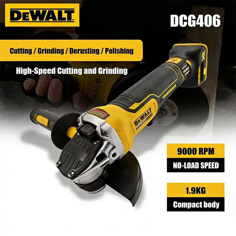 DEWALT US DCG406 Cordless Angle Grinder and DCD796 Drill Driver 20V Brushless Power Tool Combination Set