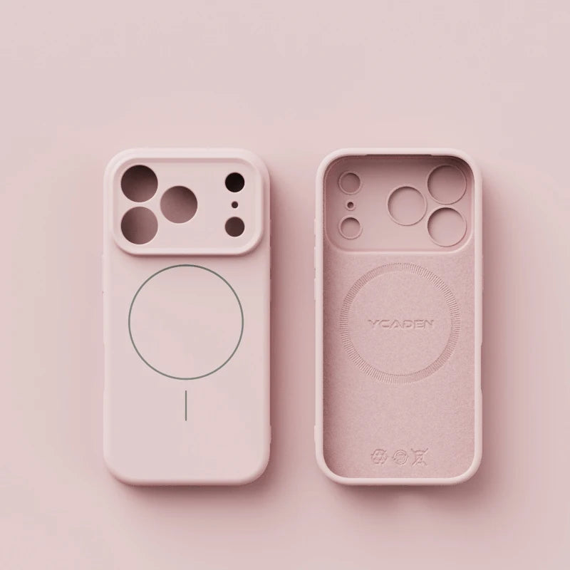Luxury Liquid Silicone Case for iPhone 17 Air 16 16E 15 14 13 12 11 Pro Max Plus Soft For Magsafe Magnet Shockproof Matte Cover