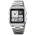 SKMEI 2353 Waterproof Outdoor Sport Stainless Steel Strip Wristwatches Reloj Hombre World Digital Electronic Watch For Men Women