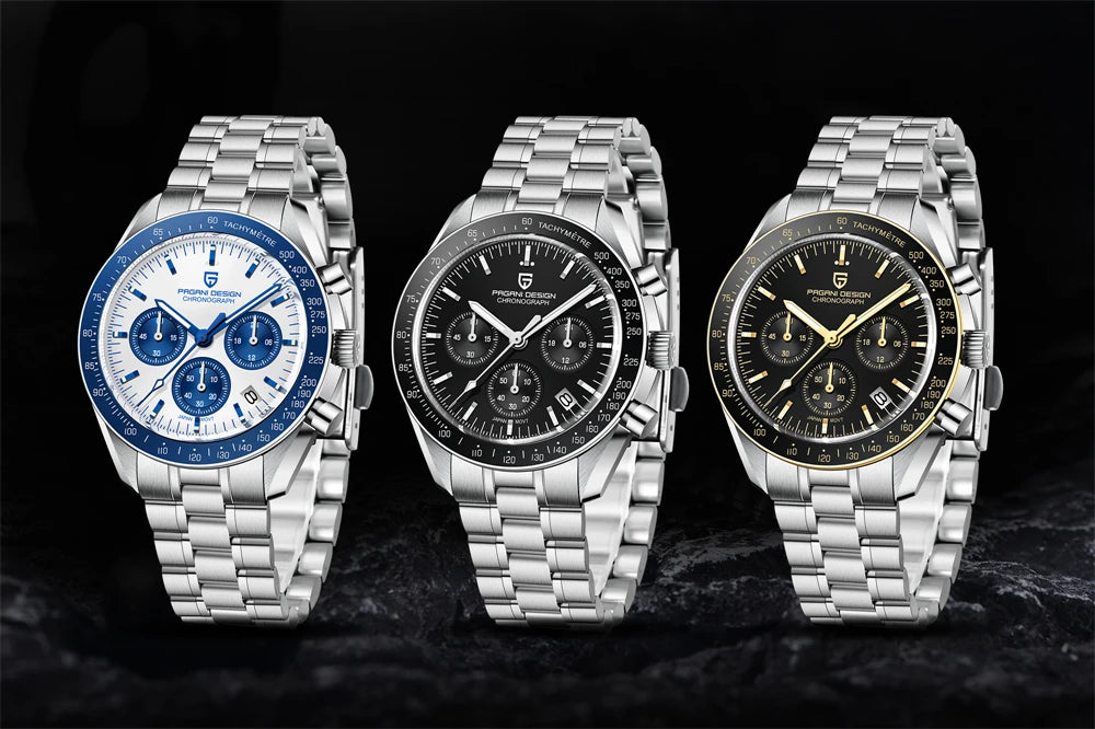 2026 New PAGANI DESIGN Mens Watches Top Brand Luxury Automatic Quartz Chronograph Waterproof Sport Stainless Steel Clock Relogio