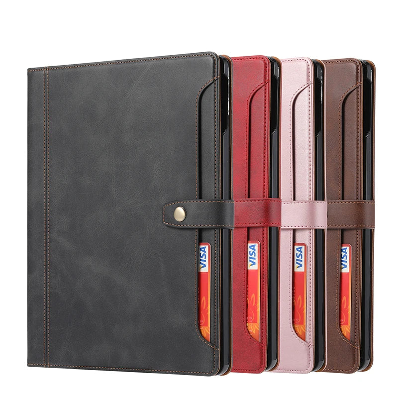 Luxury Flip Leather Book Case For iPad Pro 13 Pro 11 Air 11 Air 13 2024 Mini 7 6 Pro 12.9 Air 4 10.9 Cards Wallet Stands Cover