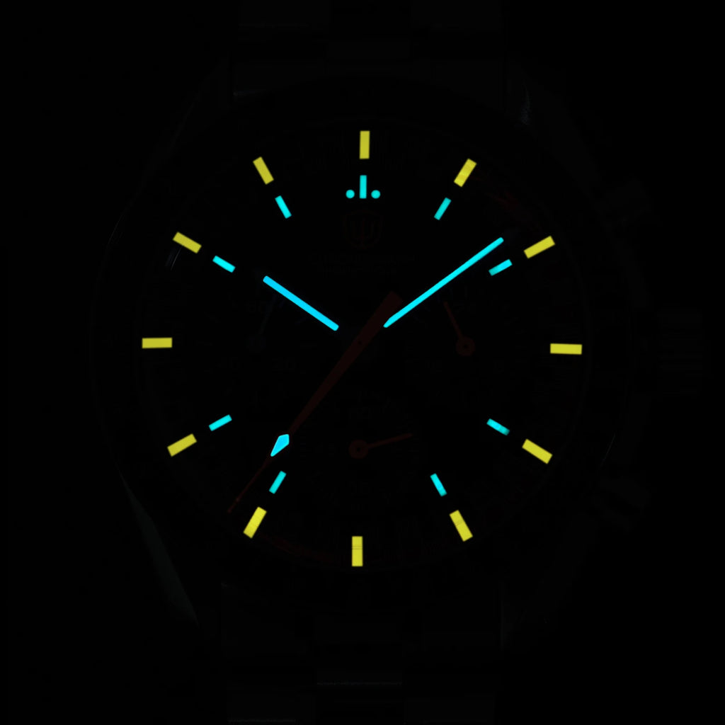 Watchdives WD1863 Quartz Watch VK63 Chronograph Movement Bubble Sapphire Crystal 10Bar Waterproof Luminous 39mm Vintage Watches