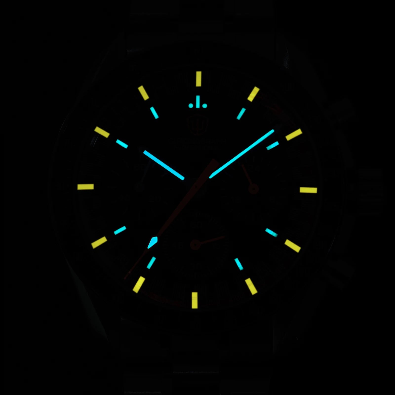 Watchdives WD1863 Quartz Watch VK63 Chronograph Movement Bubble Sapphire Crystal 10Bar Waterproof Luminous 39mm Vintage Watches