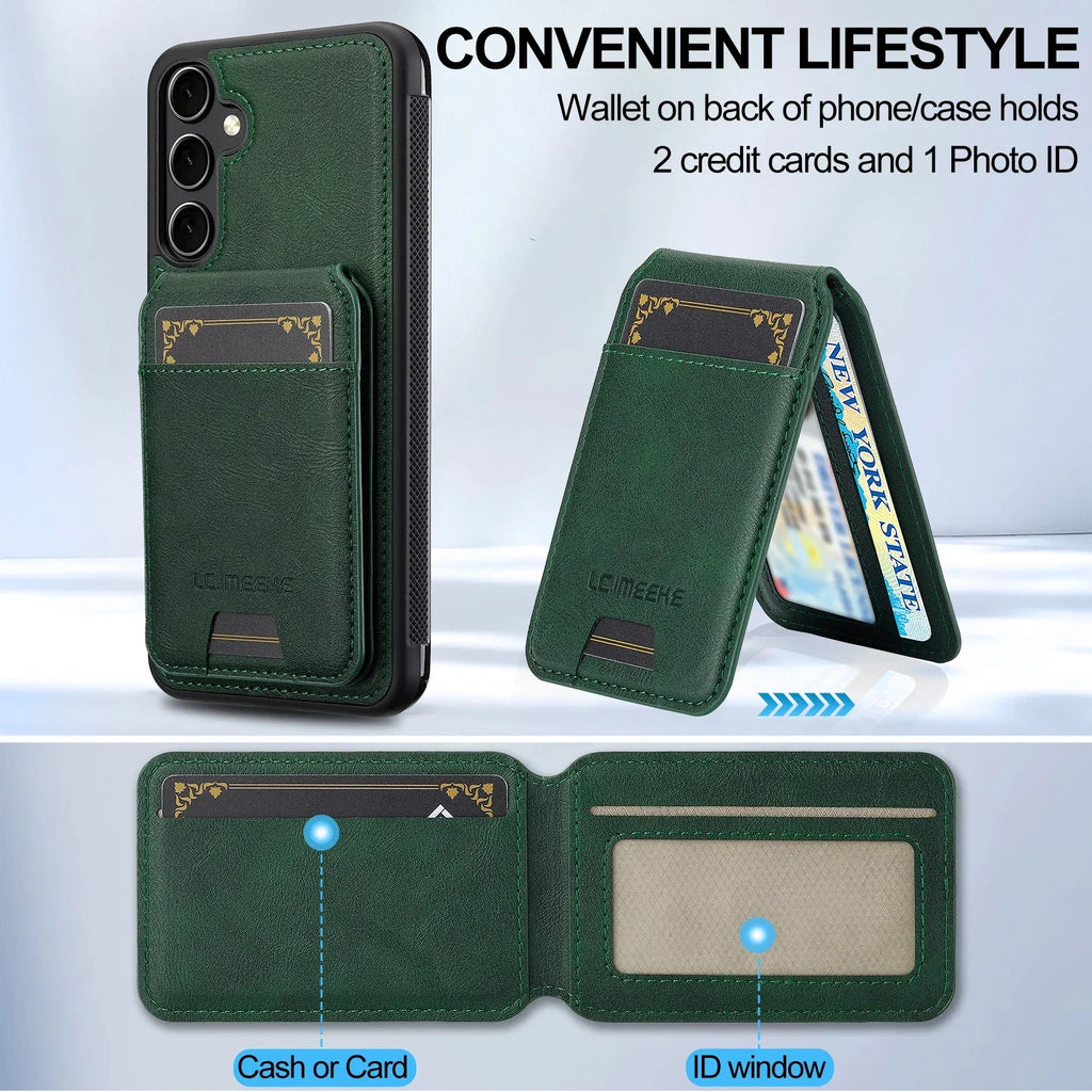 Detachable Leather Case For Samsung Galaxy S26 S25 Ultra S24 Plus S22 S21 FE A55 A35 A16 A36 A56 A15 A14 Card Wallet Phone Bag