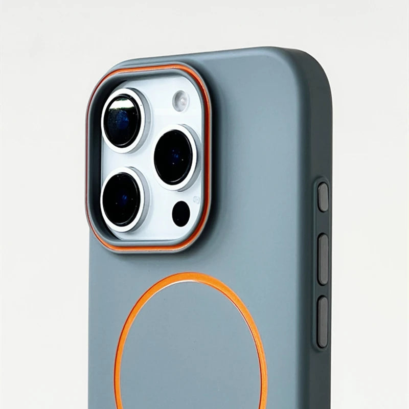 Ultrathin Hit Color For MagSafe Phone Case for iPhone 17 16 15 Pro Max 14 13 12 Magnetic Wireless Charger Matte Hard PC Cover