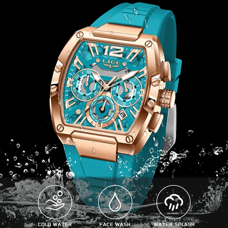 LIGE Men Watch Fashion Top Brand Luxury Silicone Military Watch Men Casual Sports Waterproof Date Quartz Wristwatches For Men