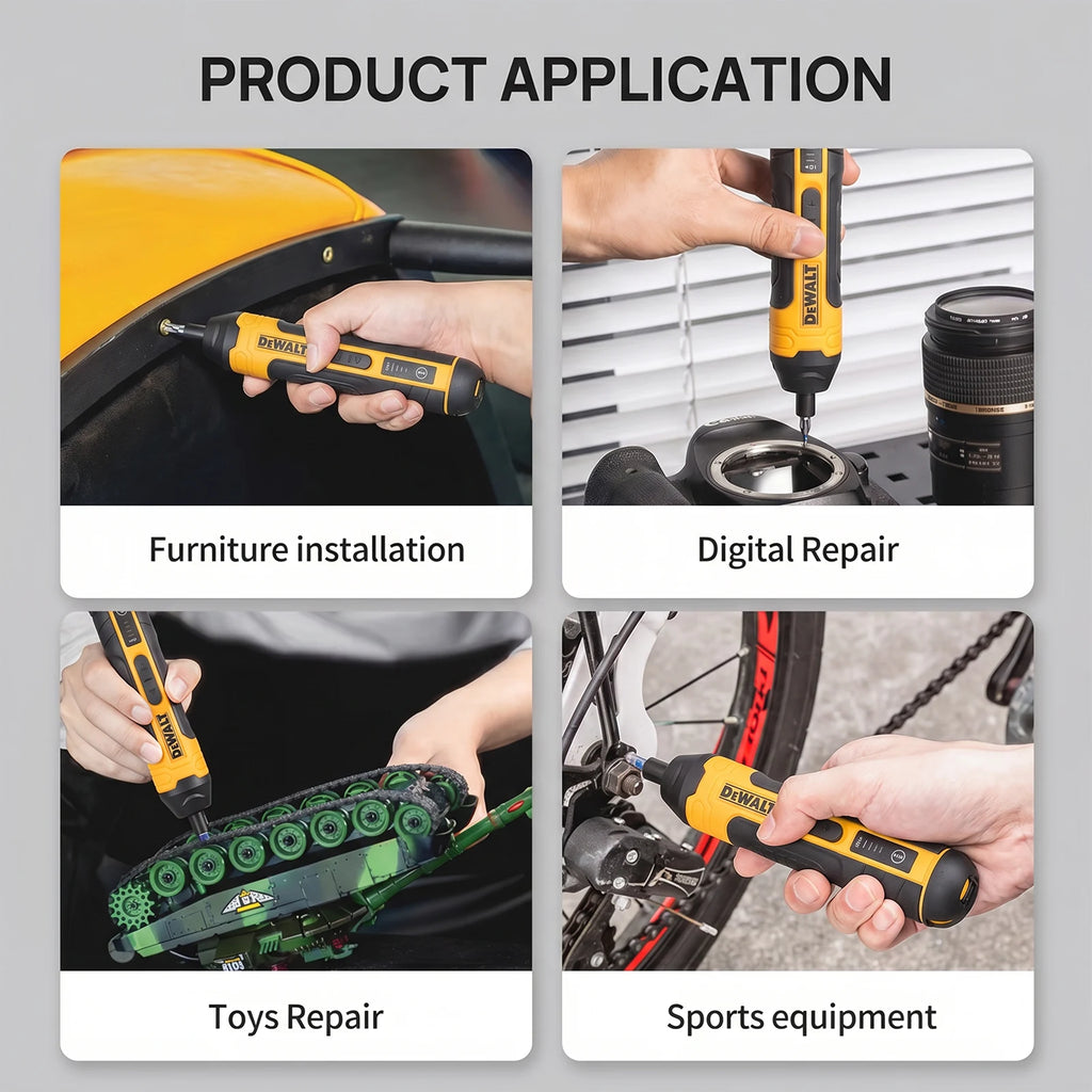 Dewalt us Cordless Electric Screwdriver | 3.6V 5N.m Torque | 1/4" Chuck | 1300mAh Li - ion Battery