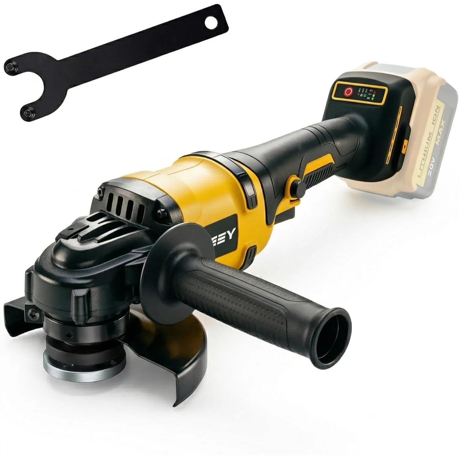 Cordless Angle Grinder for Dewalt us 20V Battery, 4-1/2 Inch, 8500RPM Brushless Motor, 3-Speed for Cutting Grinding Polishing
