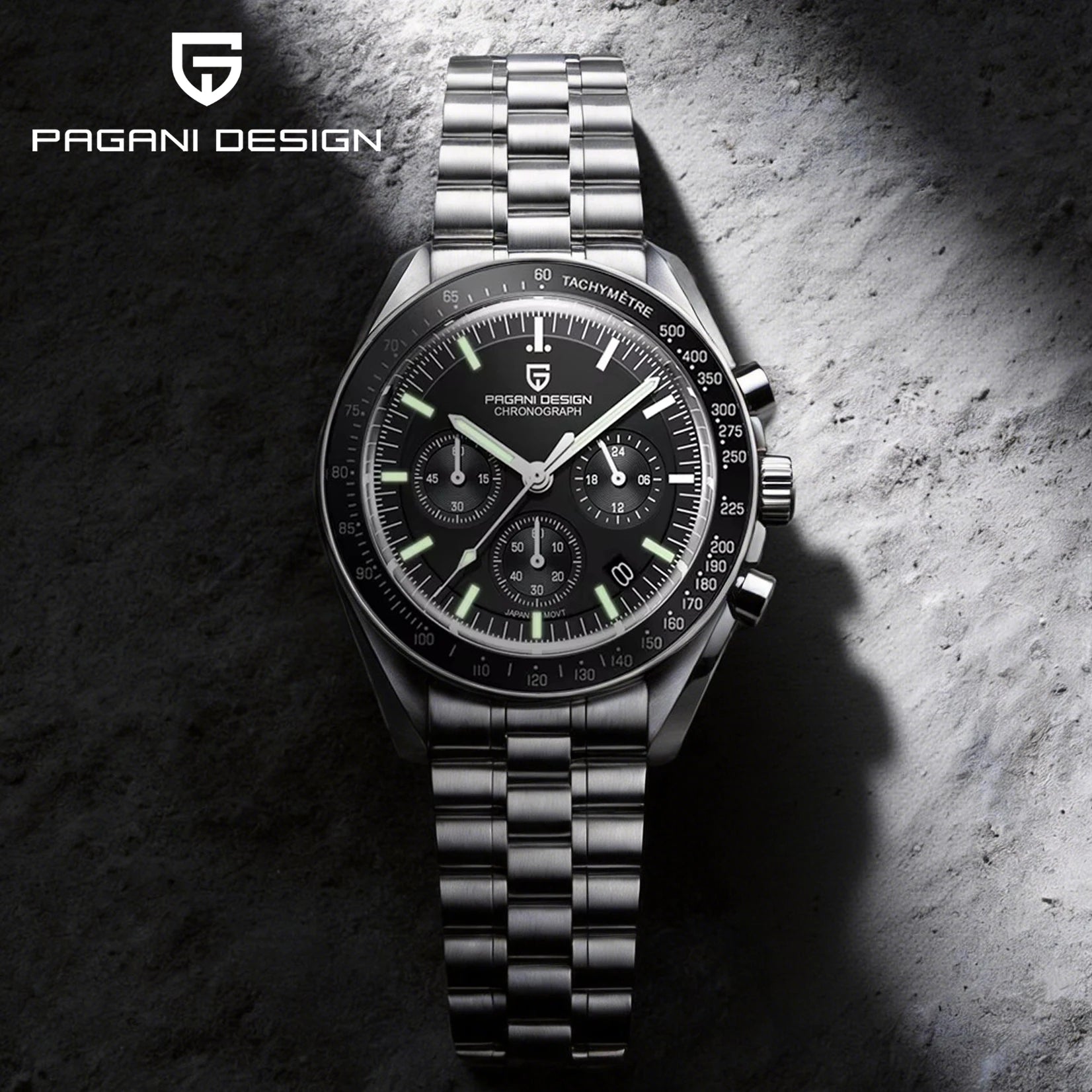 PAGANI DESIGN 2026 New Men's Watches Top Luxury Quartz Watch For Men Auto Date Speed Chronograph AR Sapphire Mirror Wrist watch