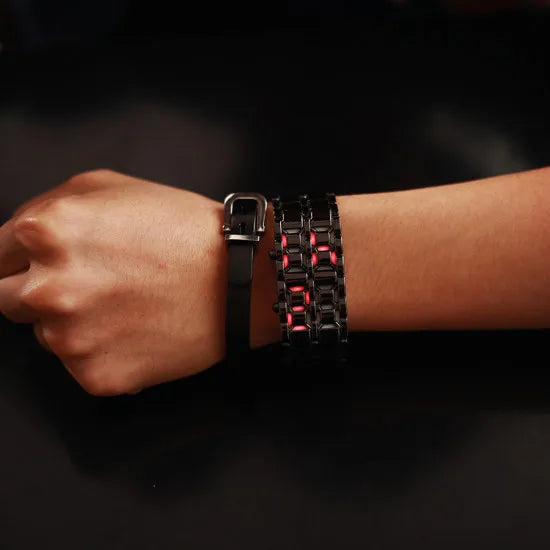 LED Lava Watch Steel Man Watches Hot Sales Fashion Digital Wristwatches For Men Dropshipping Electronic Watch relogios masculino