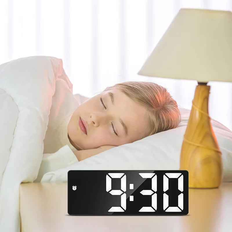 LED Digital Alarm Clock Portable Travel Clock for Bedroom Office  Kitchen Easy to Read Home Decor Battery Mains Powered