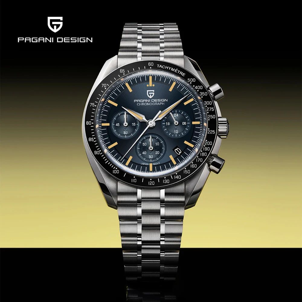 2026 New PAGANI DESIGN Moon V6 Men's Watches Luxury Quartz Watch For Man Chronograph VK63 Men Gift AR Sapphire Mirror Luminous