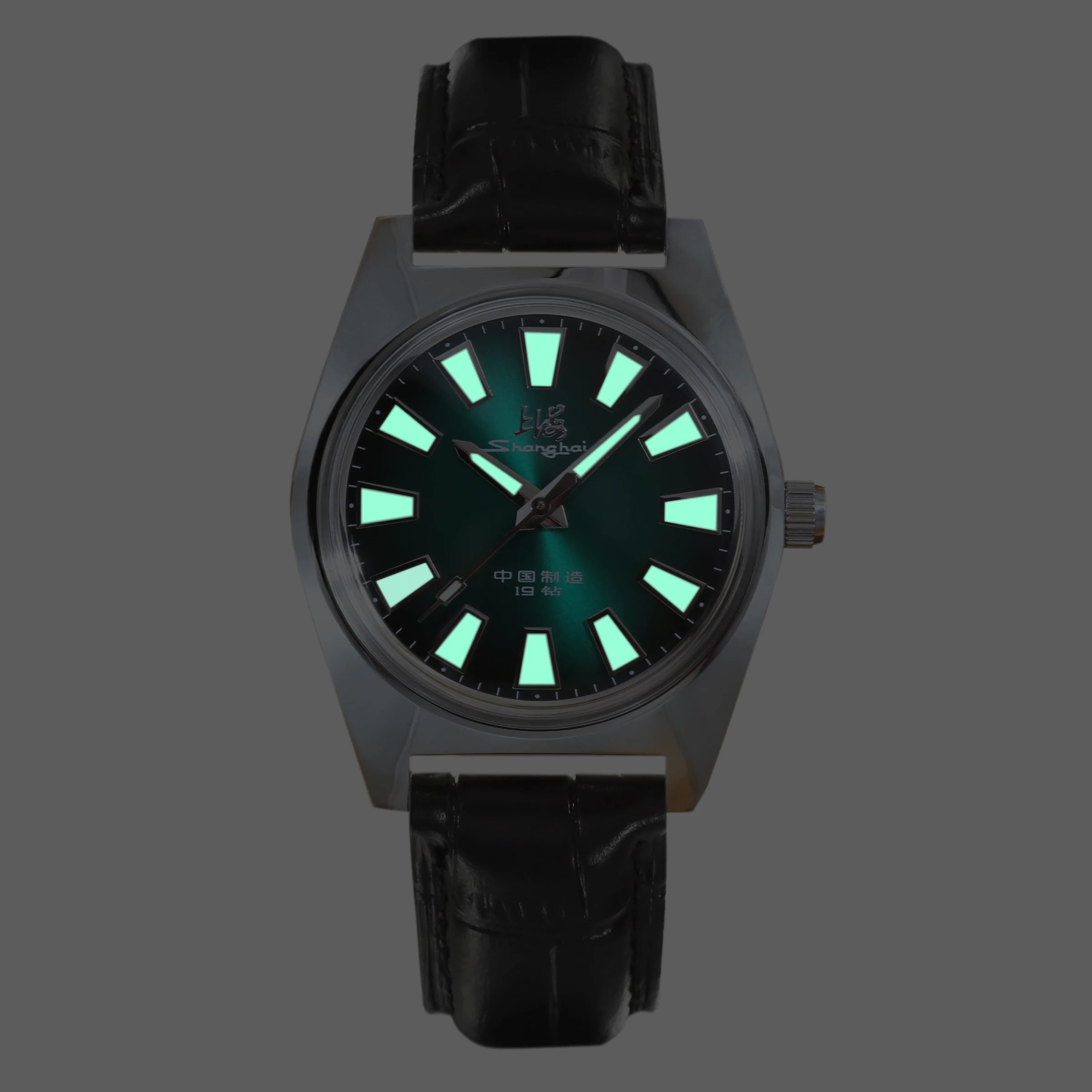 Shanghai 36MM Hand-Wind Mechanical Watch 7120 Waterproof Bauhaus Design Watch for Men wholesale