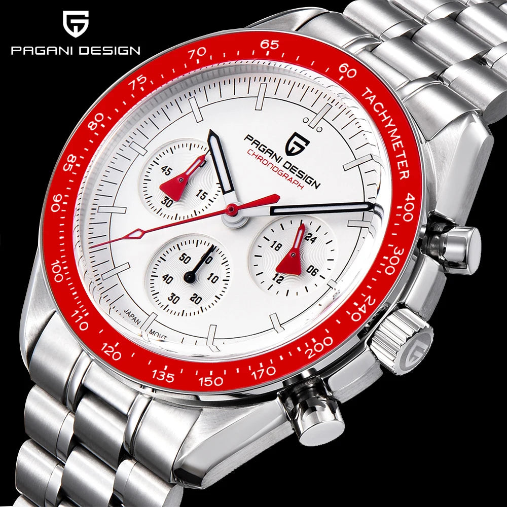2026 New PAGANI DESIGN Mens Watches Top Brand Luxury Automatic Quartz Chronograph Waterproof Sport Stainless Steel Clock Relogio