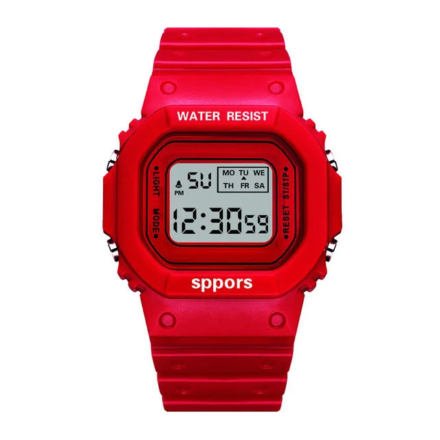 UTHAI CE117 Sports Electronic Watch Unisex Square Watches students Digital Wristwatch Waterproof Clock Bracelet For LED
