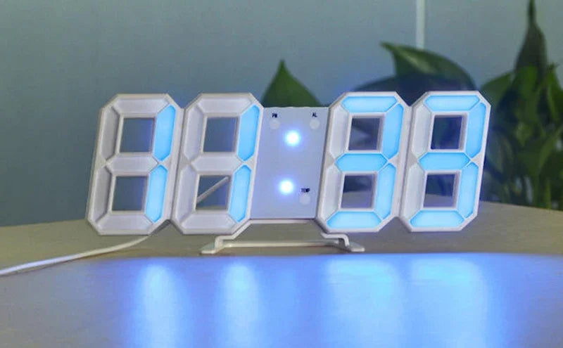 Digital Desktop Clock Wall-mounted Decorative Electronic Desk Clock With Adjustable Luminous Mode Digital Alarm Clocks Table Led