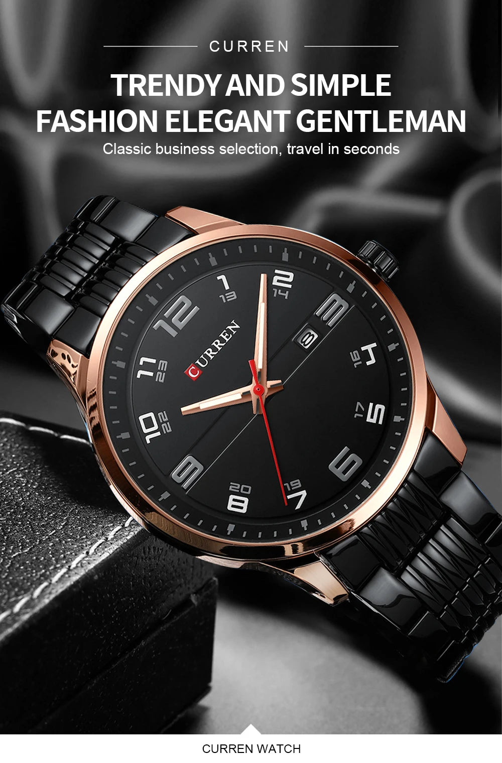 Men Fashion Casual Business Watches Men's Quartz Clock Male stainless steel Strap Wrist Watch Relogio