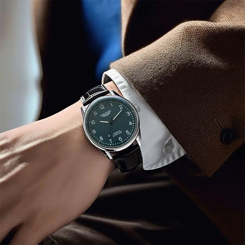 Luxury Business Men's Quartz Watch Top Brand Waterproof Leather Strap Handsome Wristwatch for Men 2025 New Model