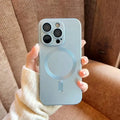 Magnetic Luxury Matte For Magsafe Wireless Charging Case For iPhone 16e 15 14 13 12 17 Pro Max Glass Lens Protection Soft Cover