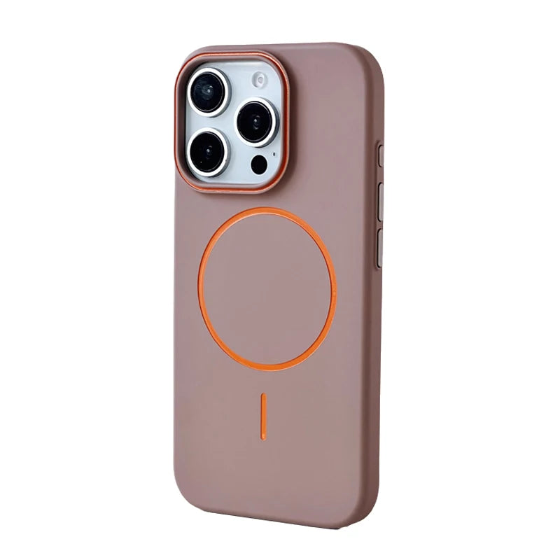 Ultrathin Hit Color For MagSafe Phone Case for iPhone 17 16 15 Pro Max 14 13 12 Magnetic Wireless Charger Matte Hard PC Cover