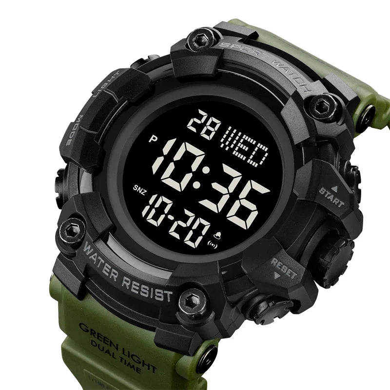 Skmei Luxury Fashion Sports Watches Men Waterproof Stopwatch Dual Time Digital Wristwatch Big Dial Clock Reloj Hombre