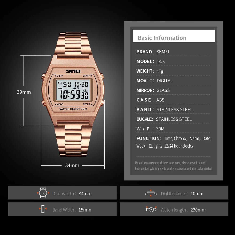 SKMEI Outdoor Sports Digital Wristwatch For Men Women Fashion Business Alarm Watch Military Electronic Watches Relogio Masculino
