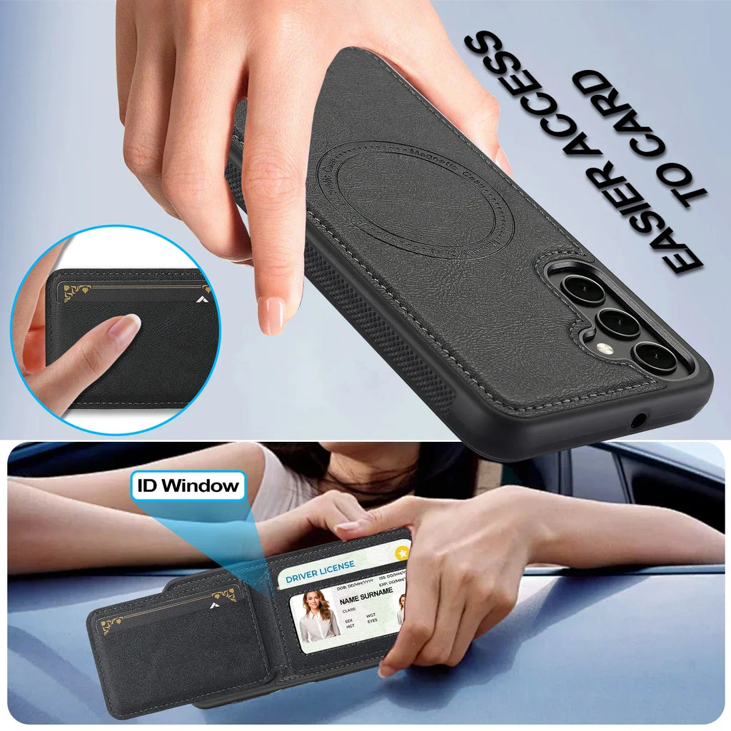 Detachable Leather Case For Samsung Galaxy S26 S25 Ultra S24 Plus S22 S21 FE A55 A35 A16 A36 A56 A15 A14 Card Wallet Phone Bag