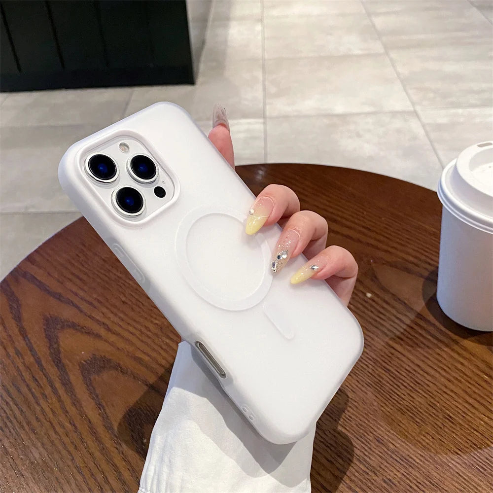 Luxury Candy Color  Magnetic Matte Case For iPhone 17 16 15 14 13 12 11 Pro Max  Air 16 ProMax Magsafe Wireless Charging  Cover
