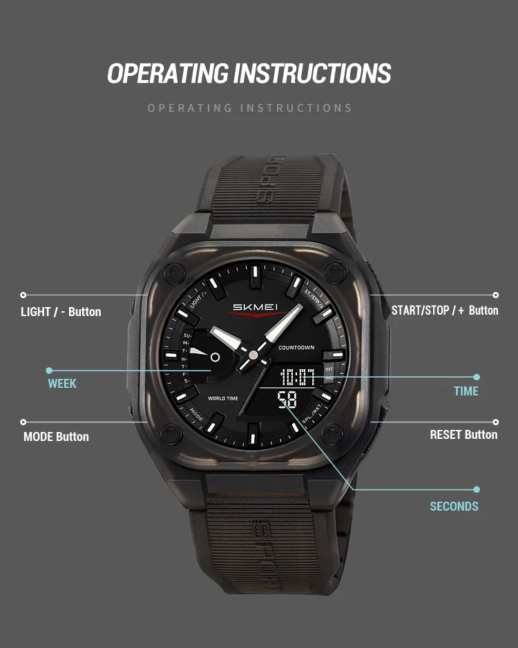 SKMEI Business Digital Electronic Watch Fashion Sports Quartz Watches For Mens Women Waterproof Wristwatches Clock Reloj Hombre