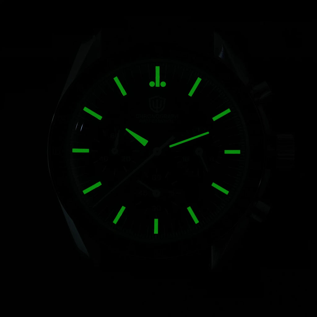 Watchdives WD1863 Quartz Watch VK63 Chronograph Movement Bubble Sapphire Crystal 10Bar Waterproof Luminous 39mm Vintage Watches