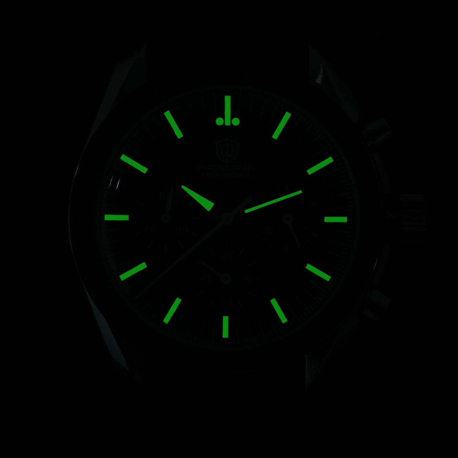 Watchdives WD1863 Quartz Watch VK63 Chronograph Movement Bubble Sapphire Crystal 10Bar Waterproof Luminous 39mm Vintage Watches
