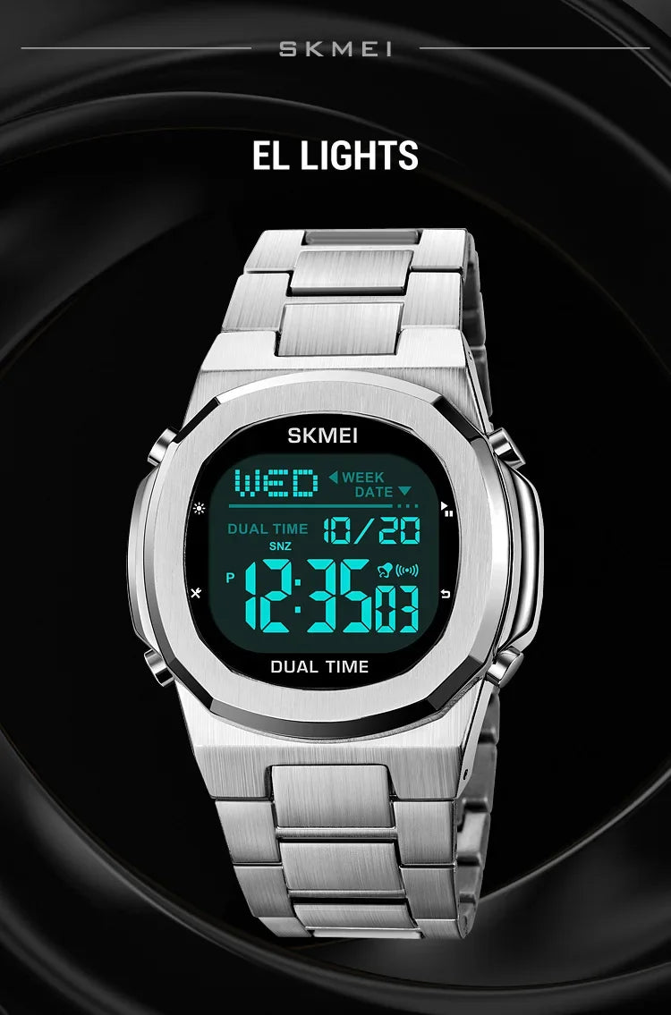 SKMEI 2004 Alarm Date Clock  relojes para hombre Glow Stop Watch Multifunction Mens Waterproof Electronic Sport Watch Wristwatch