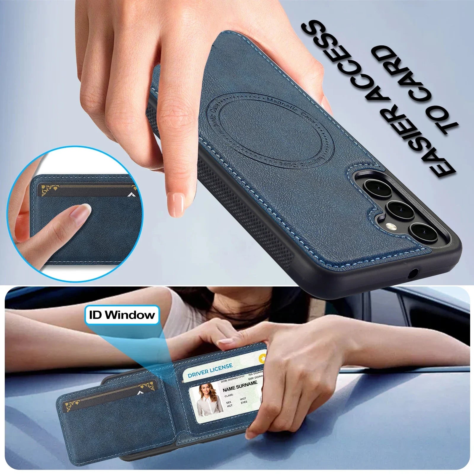 Detachable Leather Case For Samsung Galaxy S26 S25 Ultra S24 Plus S22 S21 FE A55 A35 A16 A36 A56 A15 A14 Card Wallet Phone Bag