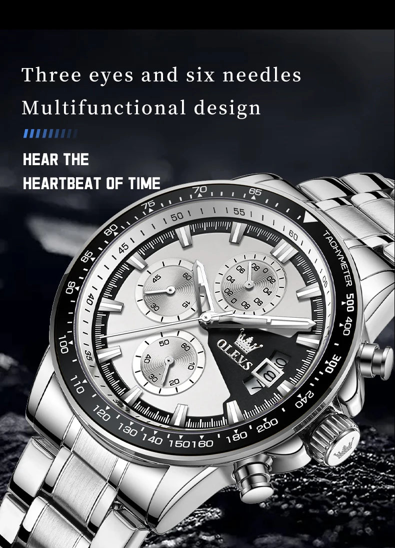 OLEVS TY705 Men Watch Luxury Waterproof Luminous Quartz Watch Multi functional Timing Watch Exclusive Sports Original Men Watch