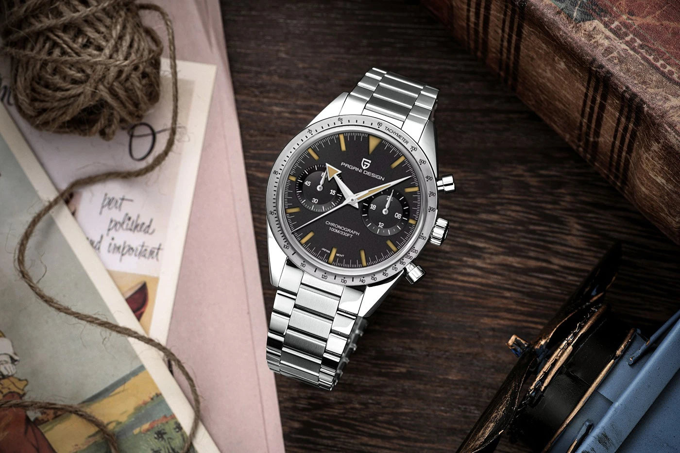 2026 New PAGANI DESIGN Retro Mens Watches Moon Quartz Watch For Men Speed Sports Chronograph AR Sapphire VK64 Clock Reloj Hombre