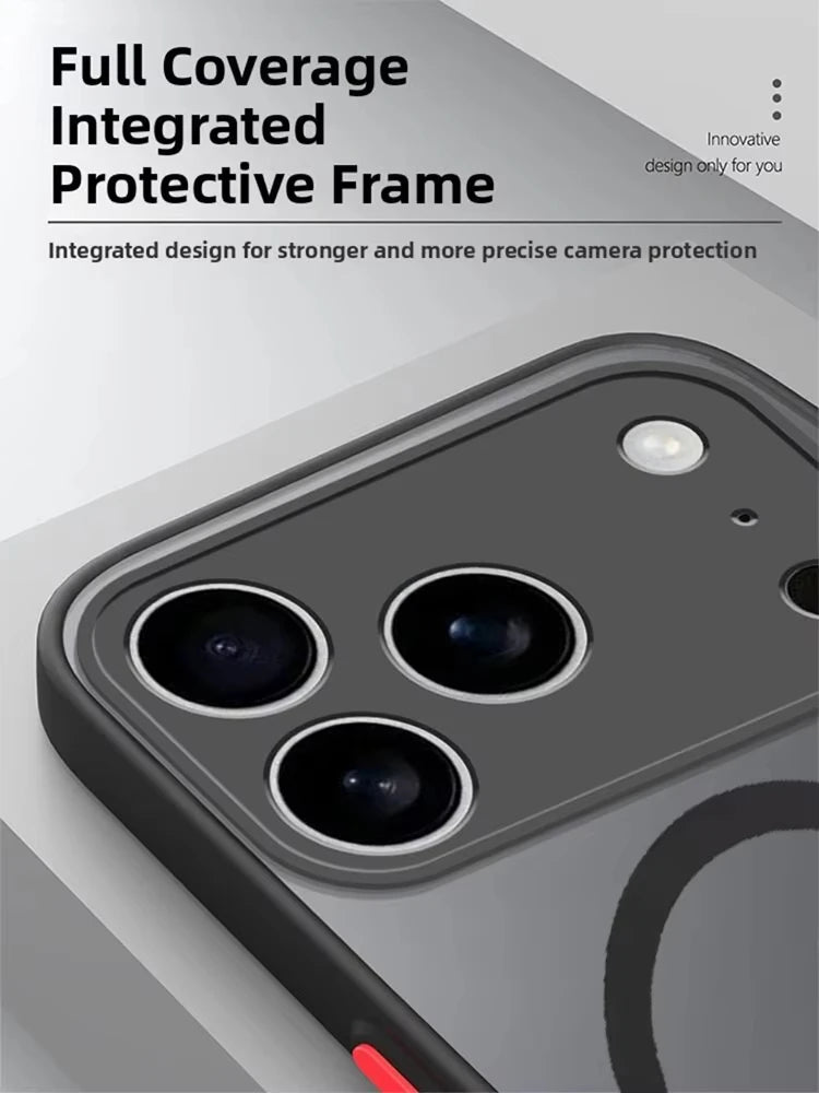 Matte Magnetic For Magsafe Wireless Charge Phone Cases For iPhone 17 16 15 14 13 11 12 Pro Max Plus XS Max XR X Air Armor Cover