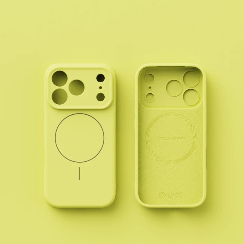 Luxury Liquid Silicone Case for iPhone 17 Air 16 16E 15 14 13 12 11 Pro Max Plus Soft For Magsafe Magnet Shockproof Matte Cover