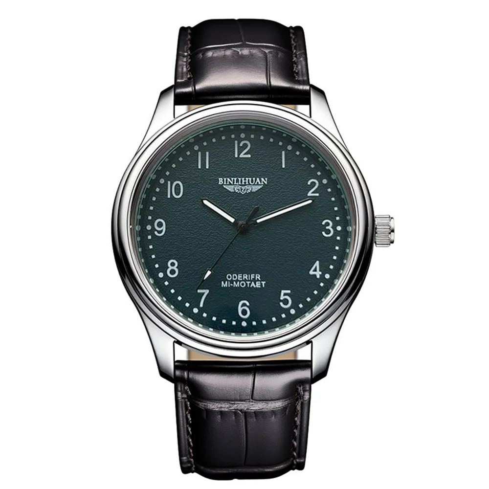 Luxury Business Men's Quartz Watch Top Brand Waterproof Leather Strap Handsome Wristwatch for Men 2025 New Model