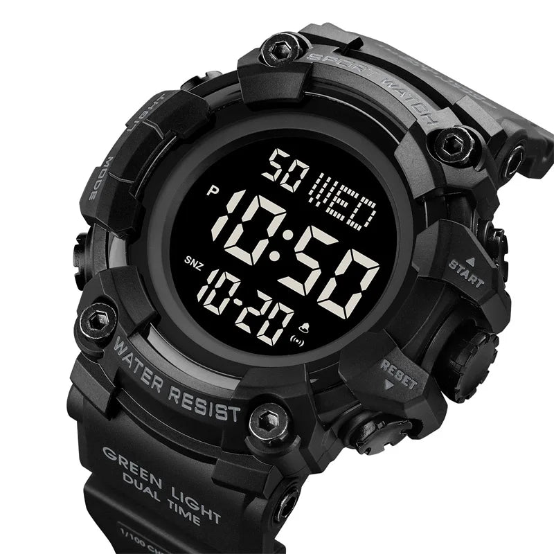 Skmei Luxury Fashion Sports Watches Men Waterproof Stopwatch Dual Time Digital Wristwatch Big Dial Clock Reloj Hombre