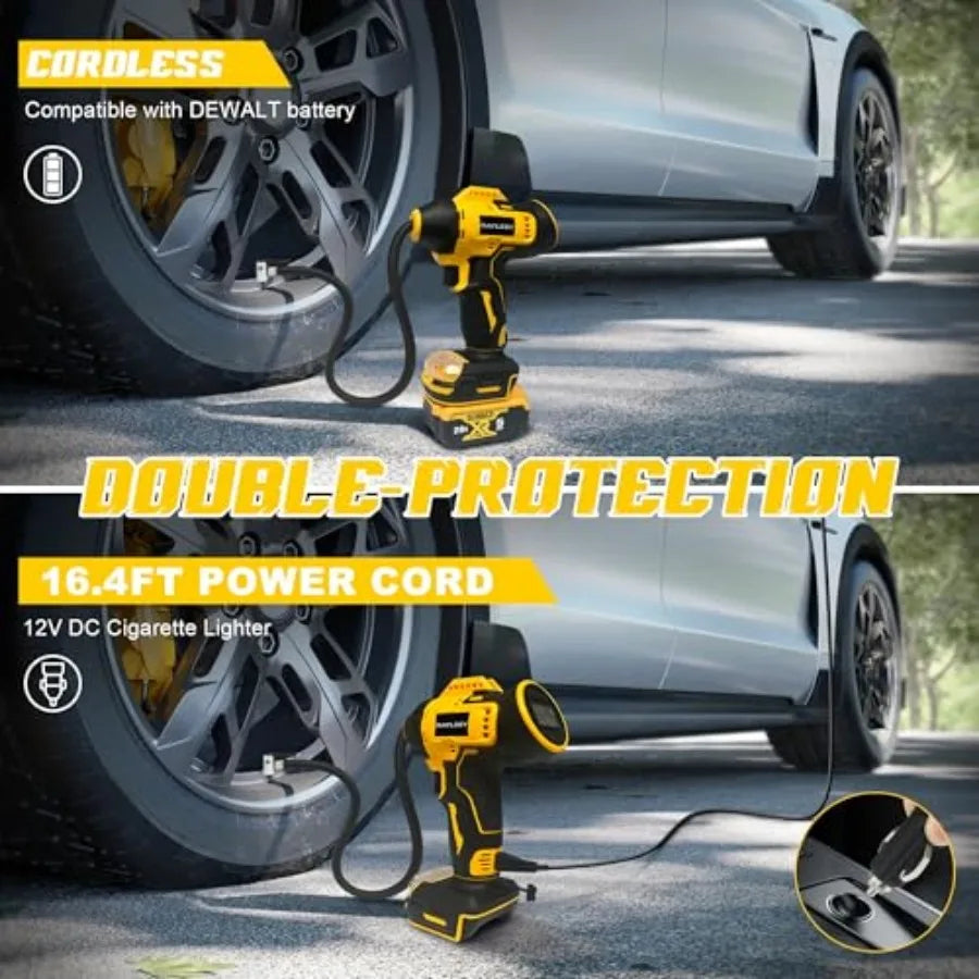 Tire Inflator Cordless for Dewalt us MAX 20V Battery [Tool Only] 160PSI Portable Air Inflator with Pressure Gauge Auto-Shut Off an