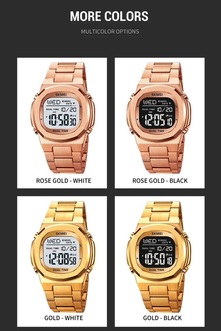 SKMEI 2004 Alarm Date Clock  relojes para hombre Glow Stop Watch Multifunction Mens Waterproof Electronic Sport Watch Wristwatch