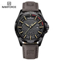 NAVIFORCE Men Casual Sport Military Quartz Calendar Wrist Watch for Man Business Leather Waterproof Male Clock Relogio Masculino