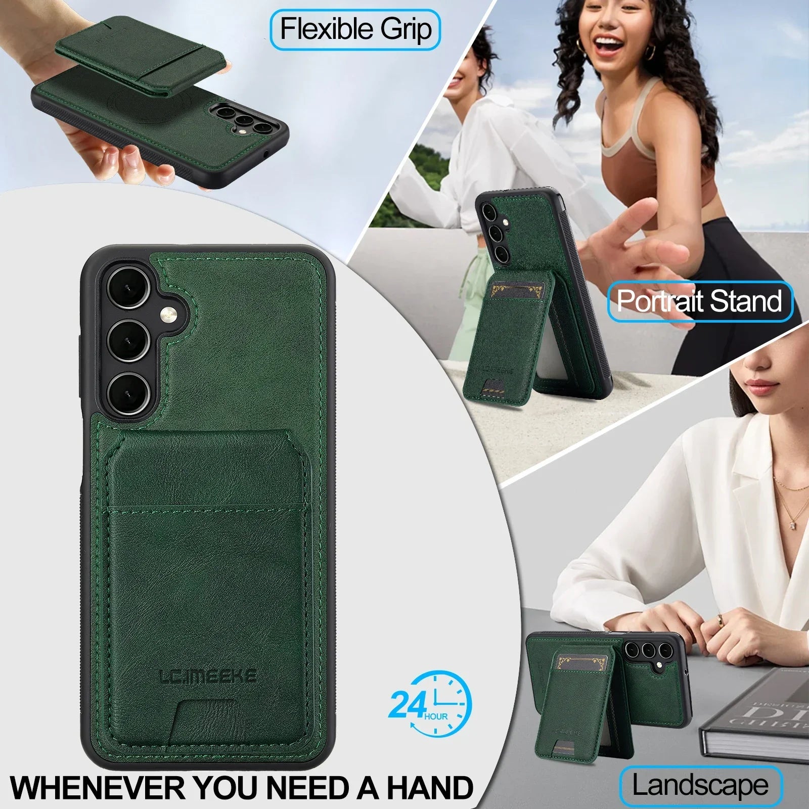 Detachable Leather Case For Samsung Galaxy S26 S25 Ultra S24 Plus S22 S21 FE A55 A35 A16 A36 A56 A15 A14 Card Wallet Phone Bag