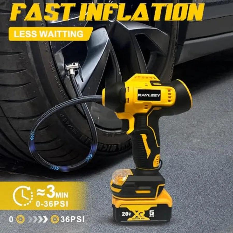 Tire Inflator Cordless for Dewalt us MAX 20V Battery [Tool Only] 160PSI Portable Air Inflator with Pressure Gauge Auto-Shut Off an