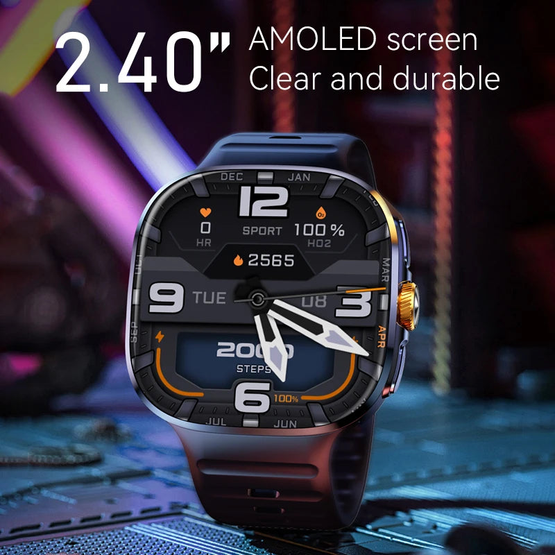 8GB+128GB RAM 5G/4G Smart Watch 2.4 inch AMOLED 2100mah Battery 900W Camera GPS WIFI Google APPS Download Smartwatch Android 10