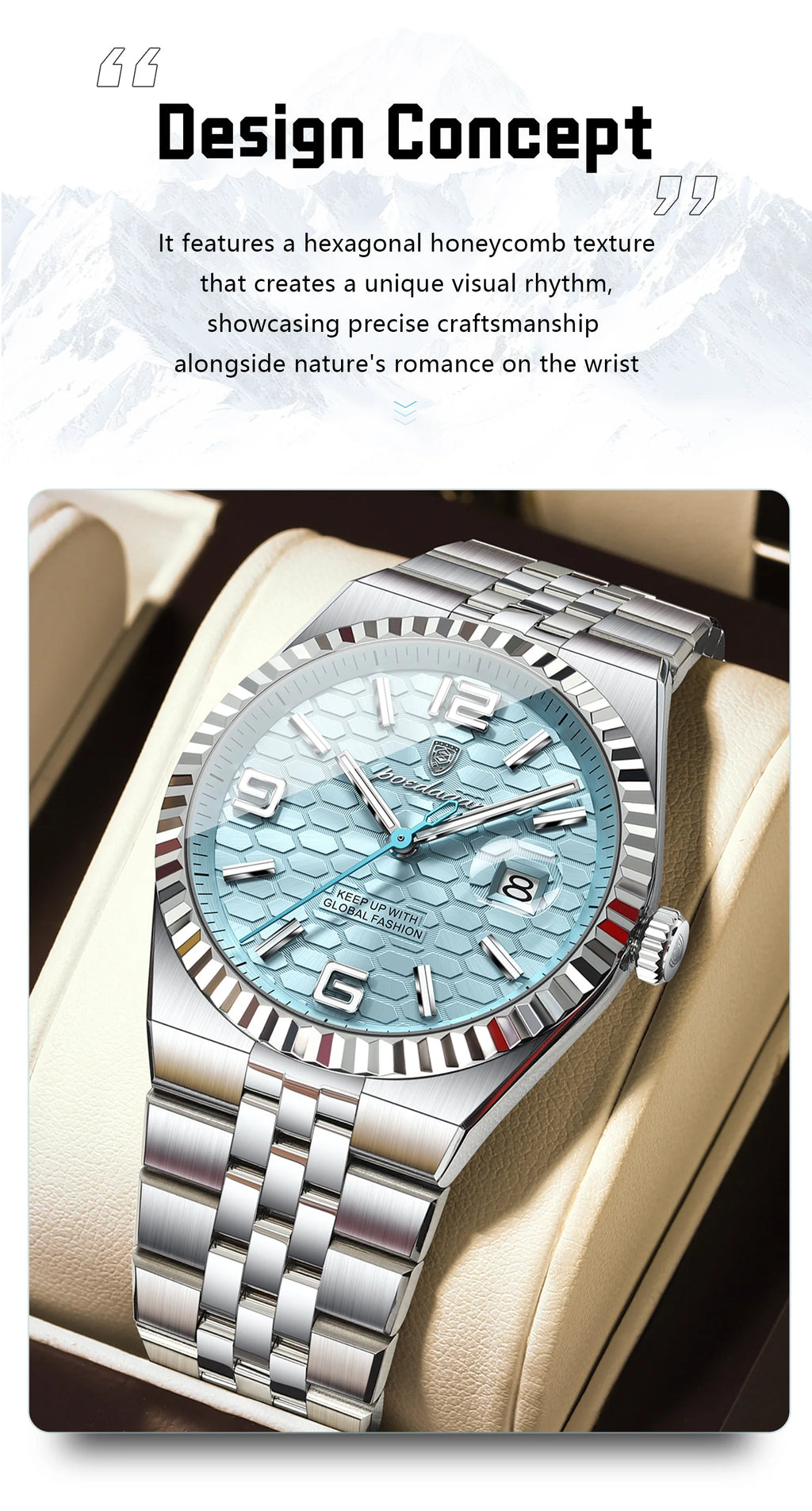 POEDAGAR High Quality Original Men Clock Waterproof Luminous Date Luxury Man Watch Stainless Steel Quartz Men's Watches Male+Box