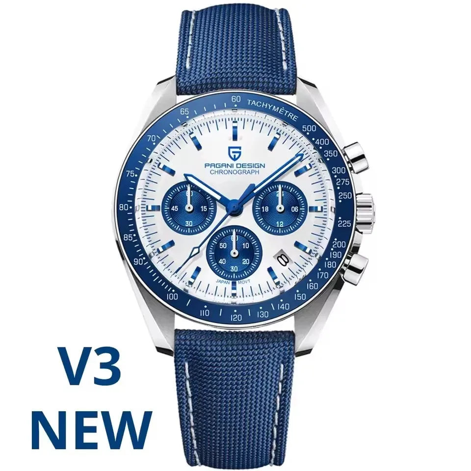 2026 New PAGANI DESIGN Mens Watches Top Brand Luxury Automatic Quartz Chronograph Waterproof Sport Stainless Steel Clock Relogio