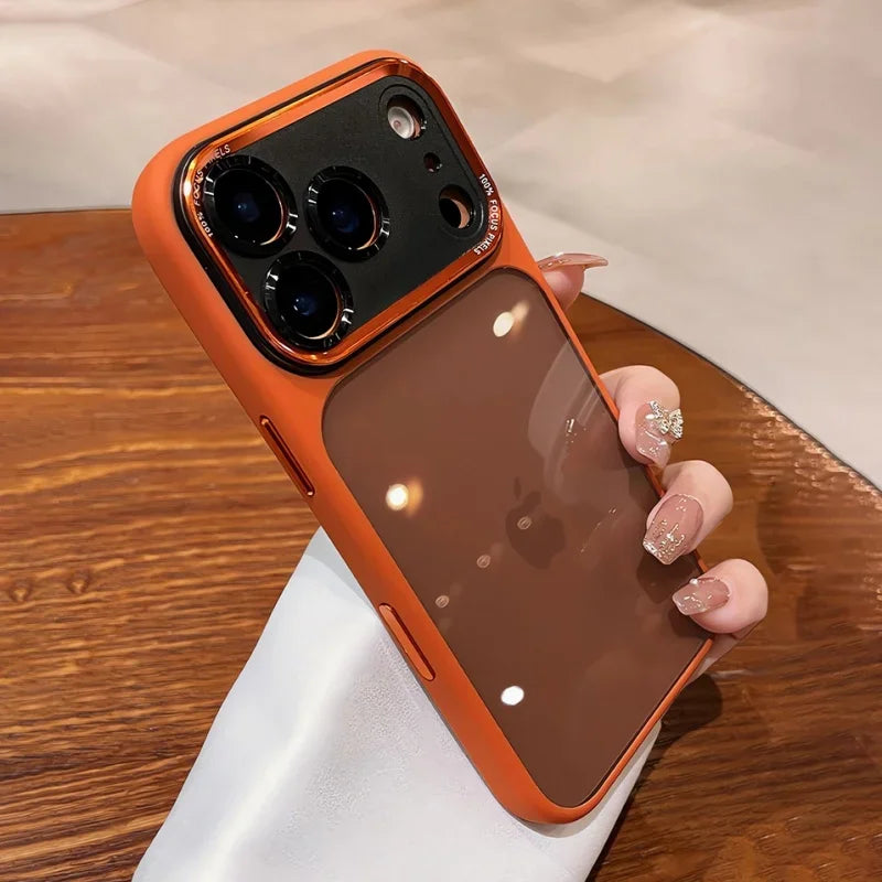 New Hard Acrylic Transparent Phone Case for iPhone 17 Air 14 15 16 Plus 12 13 17 Pro Max Lens Film Protection Shockproof Cover