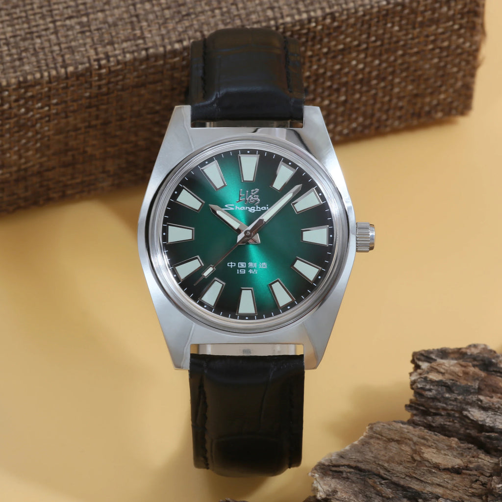 Shanghai 36MM Hand-Wind Mechanical Watch 7120 Waterproof Bauhaus Design Watch for Men wholesale