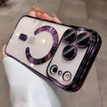 Luxury Magsafe Soft Phone Case For iPhone 11 12 13 14 15 16 17 Pro Max Plus Air Magnetic Transparent TPU Bumper Cases Cover